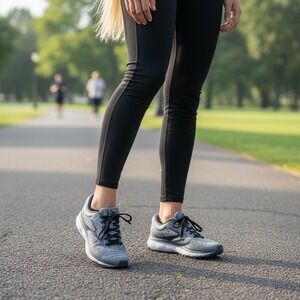 Brooks Ghost 13 1203381B084 Womens 10B Running Shoe Gray Blackened Pearl Sneaker